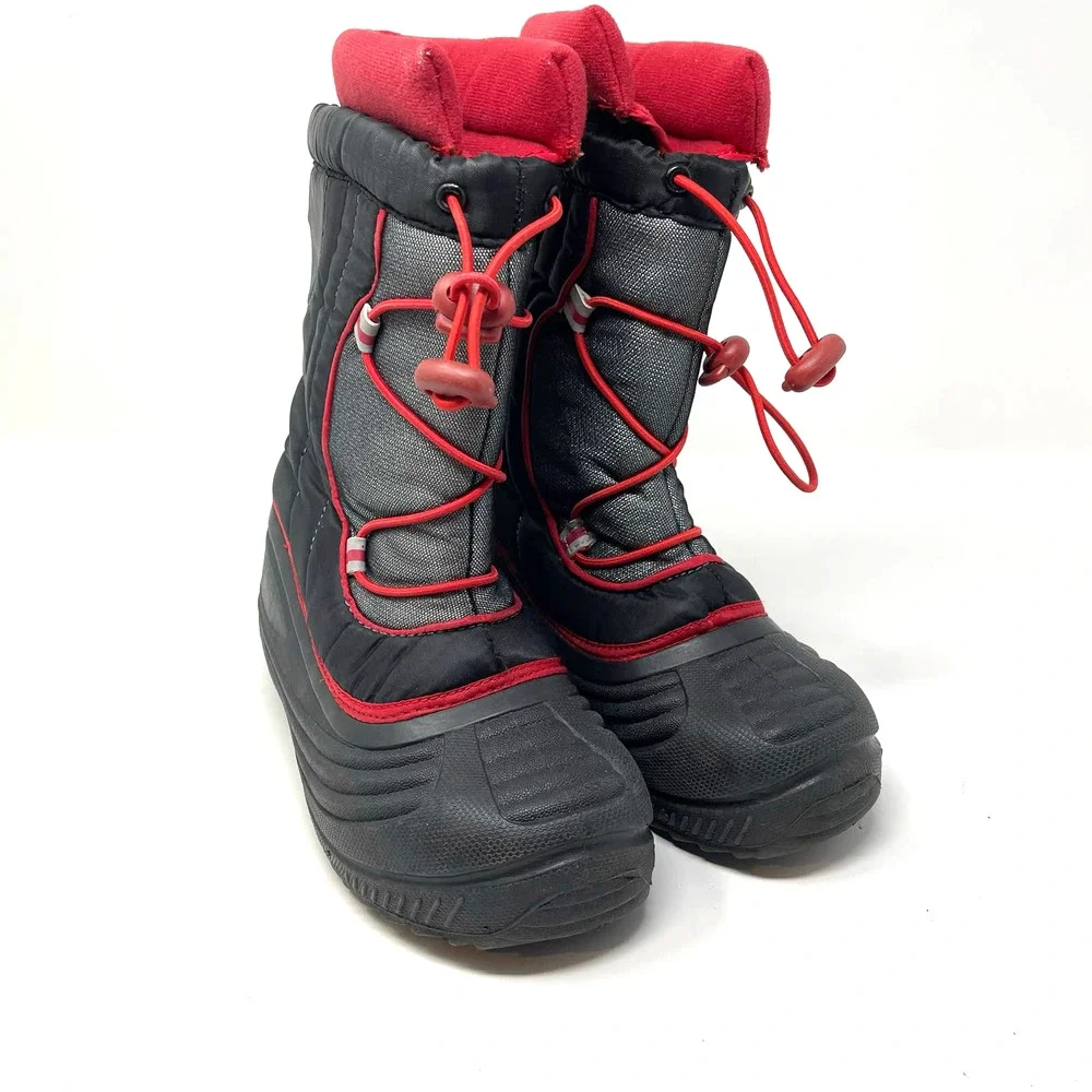 Chill Chasers by Buster‎ Brown Insulated Snow Boots Youth Size 3M Black Red